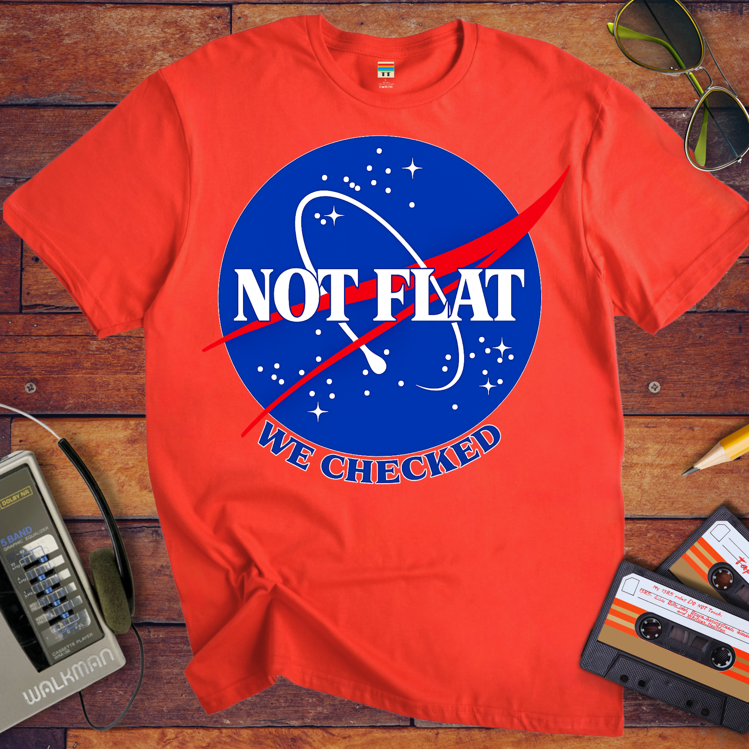 'Not Flat' Funny T-Shirt