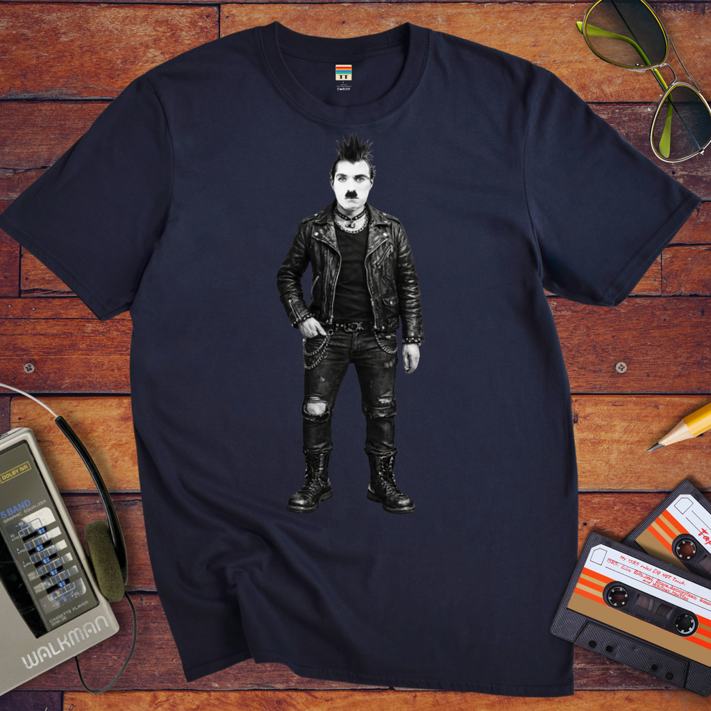 'Punk Chaplin Funny' Funny T-Shirt
