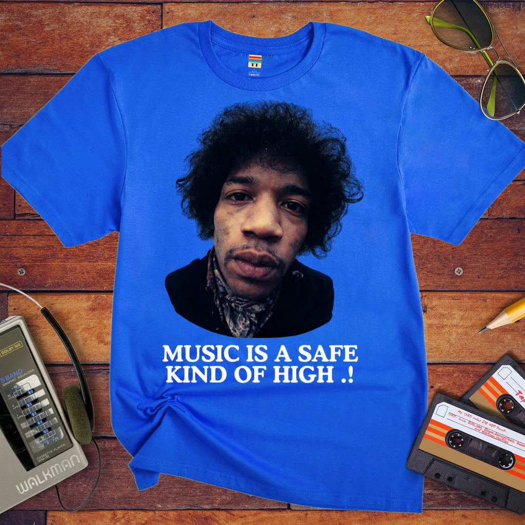 'Music is a safe kind of high' Funny T-Shirt