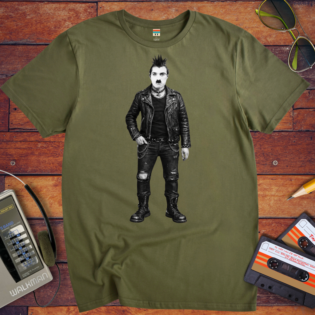 'Punk Chaplin Funny' Funny T-Shirt