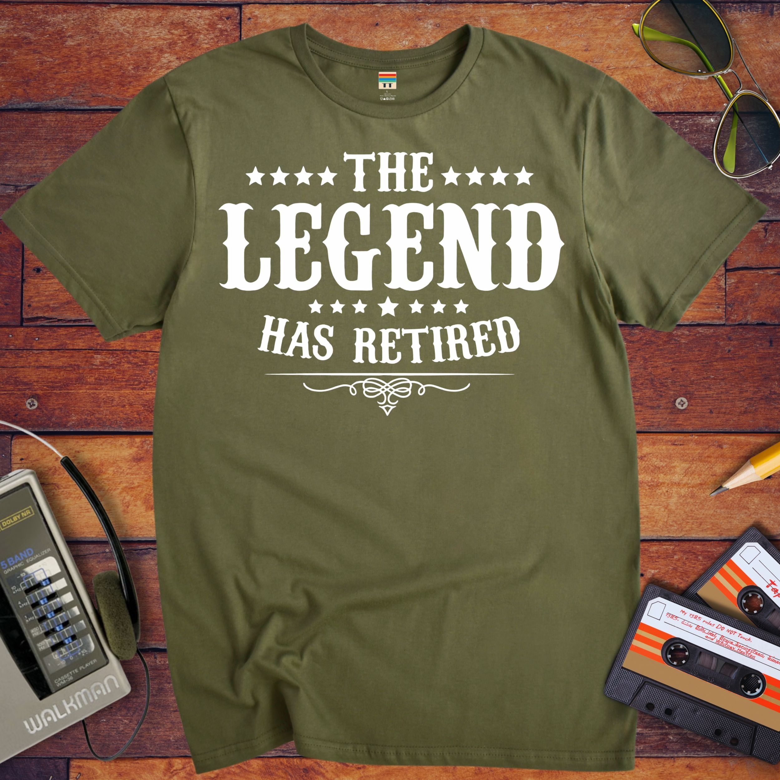 'The Legend Has Retired ' Funny T-Shirt