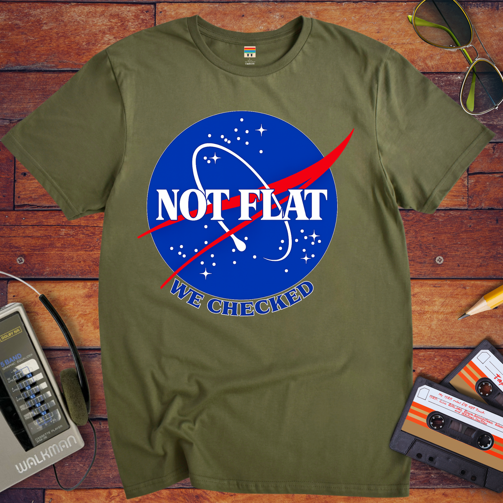'Not Flat' Funny T-Shirt