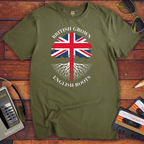"British grown English roots" T Shirt