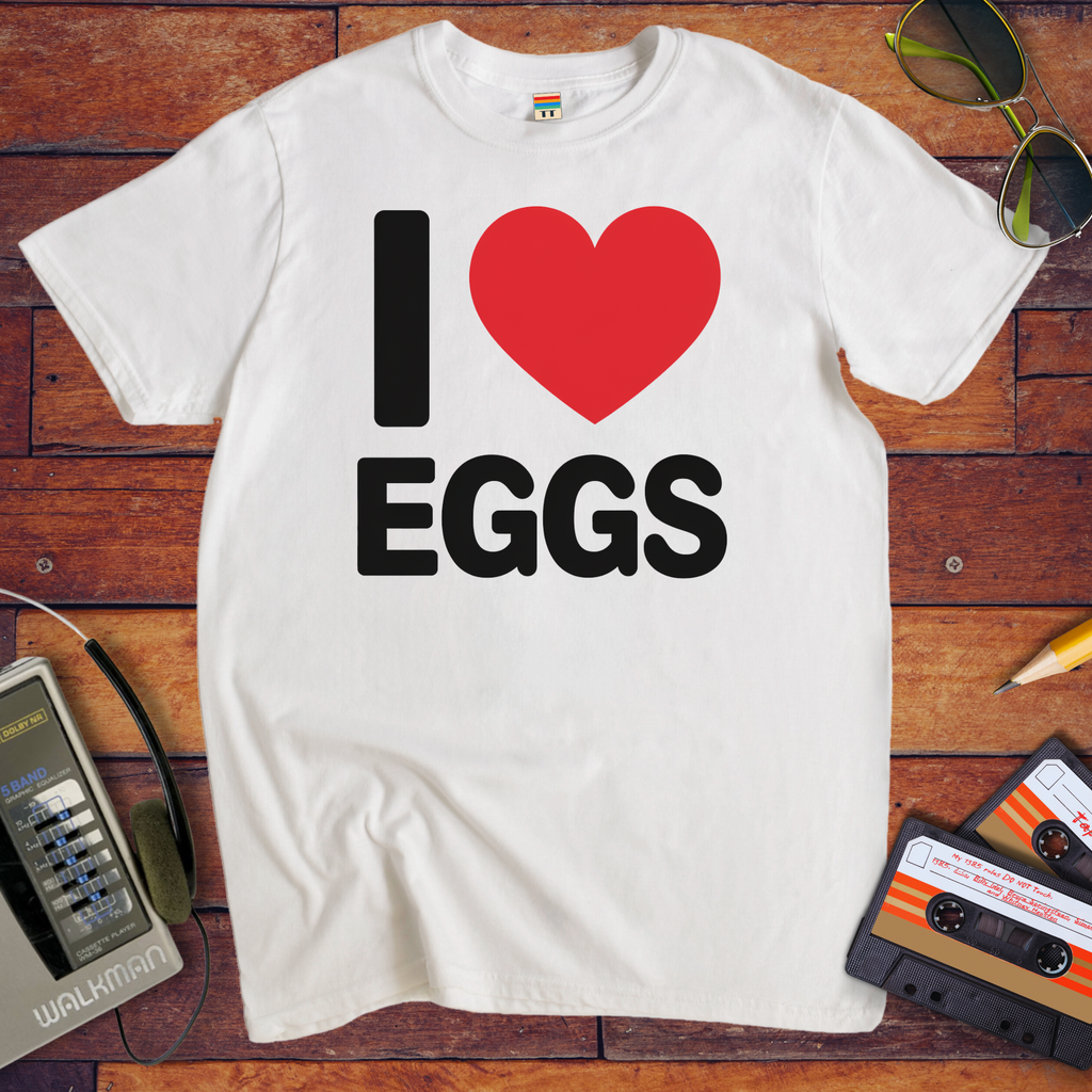 'I Love Eggs' Funny T-Shirt