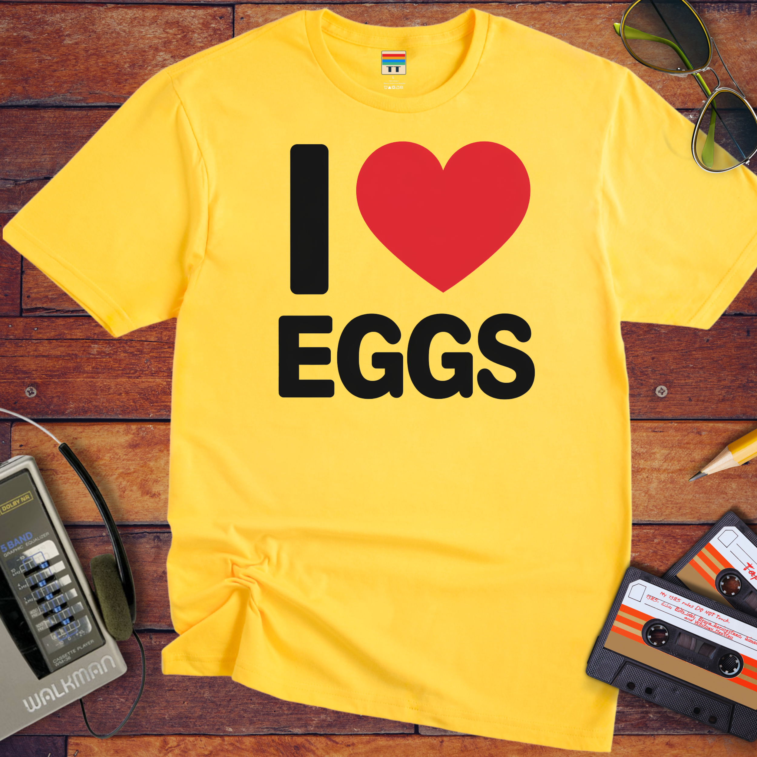 'I Love Eggs' Funny T-Shirt