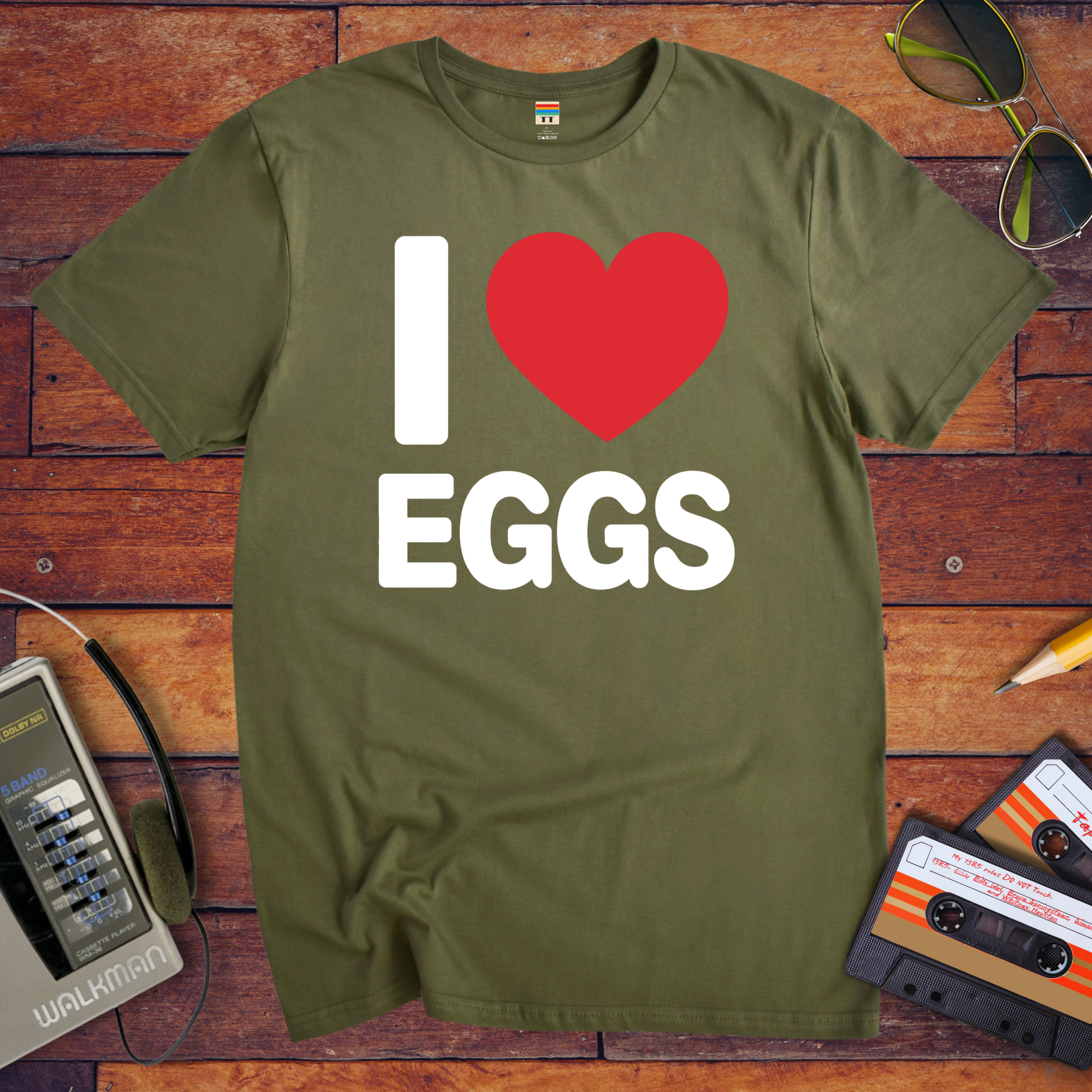 'I Love Eggs' Funny T-Shirt