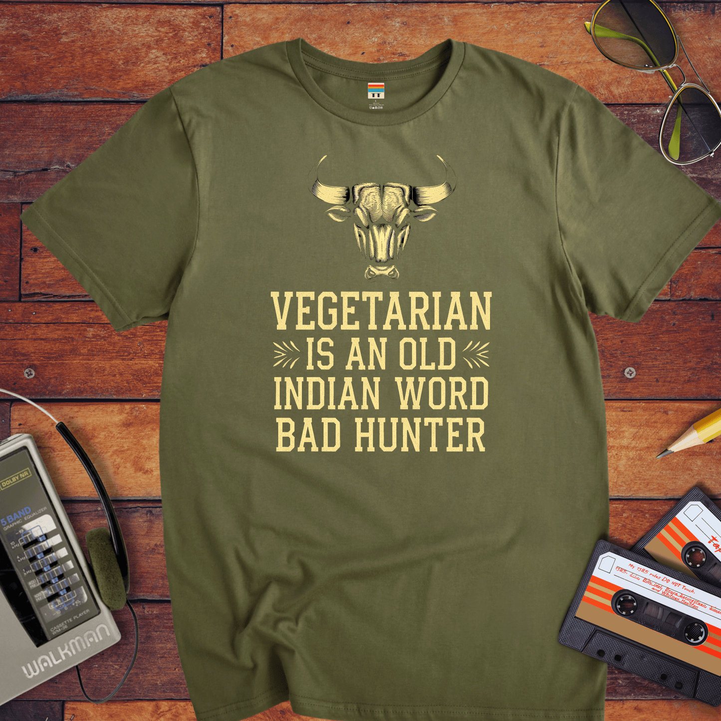 "VEGETARIAN' is an old Indian word for 'BAD HUNTER" T-Shirt