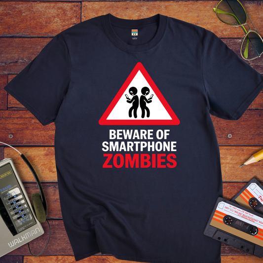 "Beware of smart phone zombies" T-Shirt