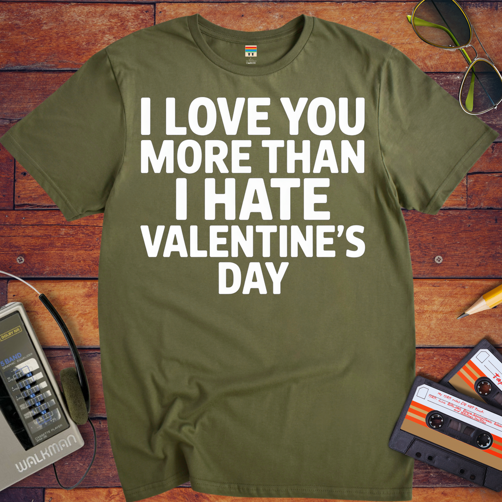 'I Love Tou More Than I Hate Valentine's Day'  Funny T-Shirt