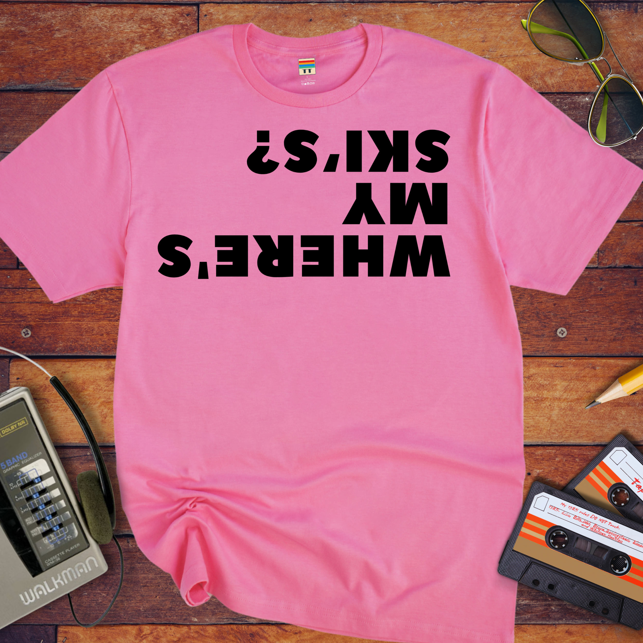 'Where's My Ski's' Funny T-Shirt