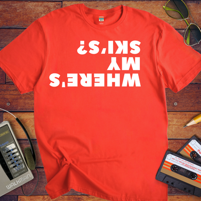 'Where's My Ski's' Funny T-Shirt