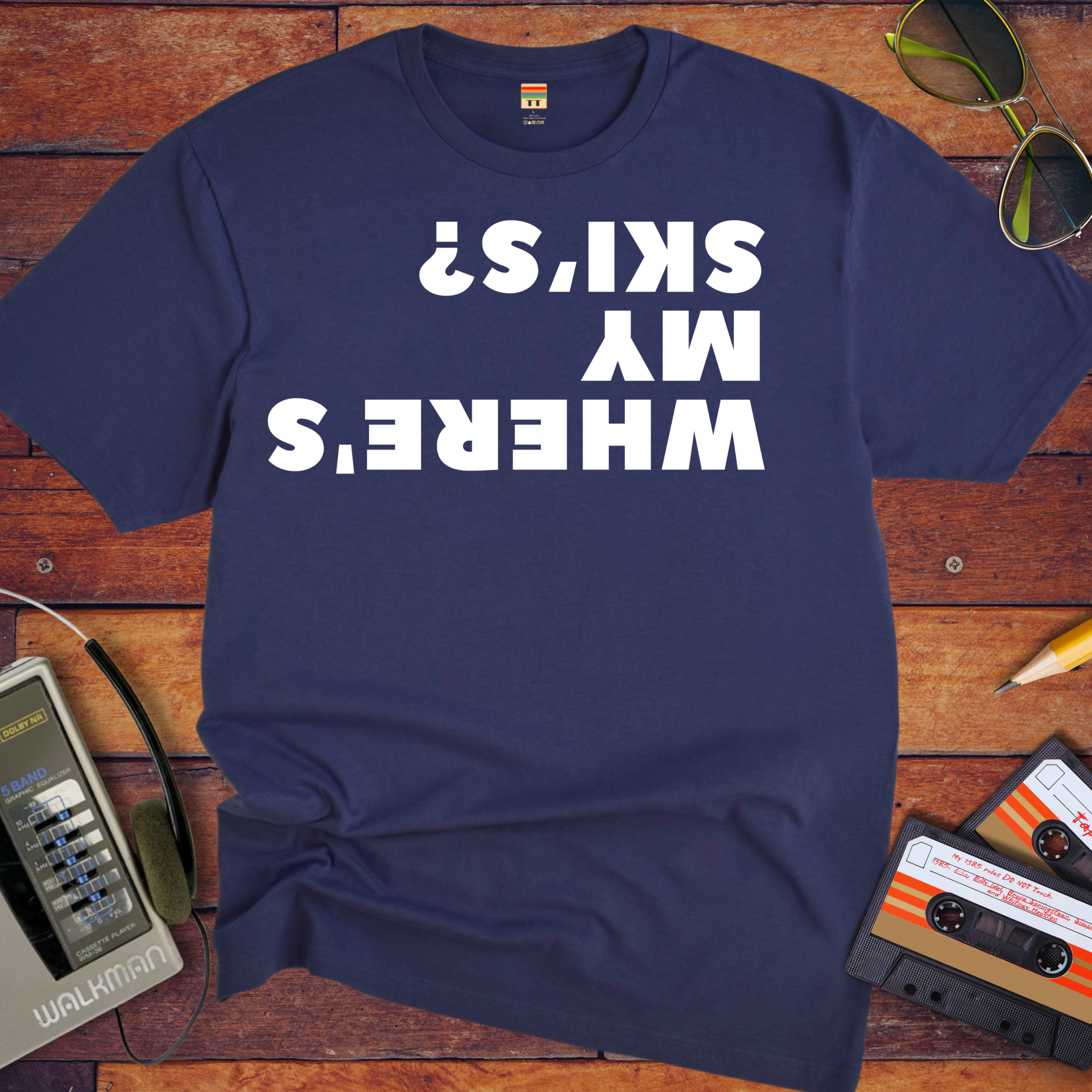 'Where's My Ski's' Funny T-Shirt