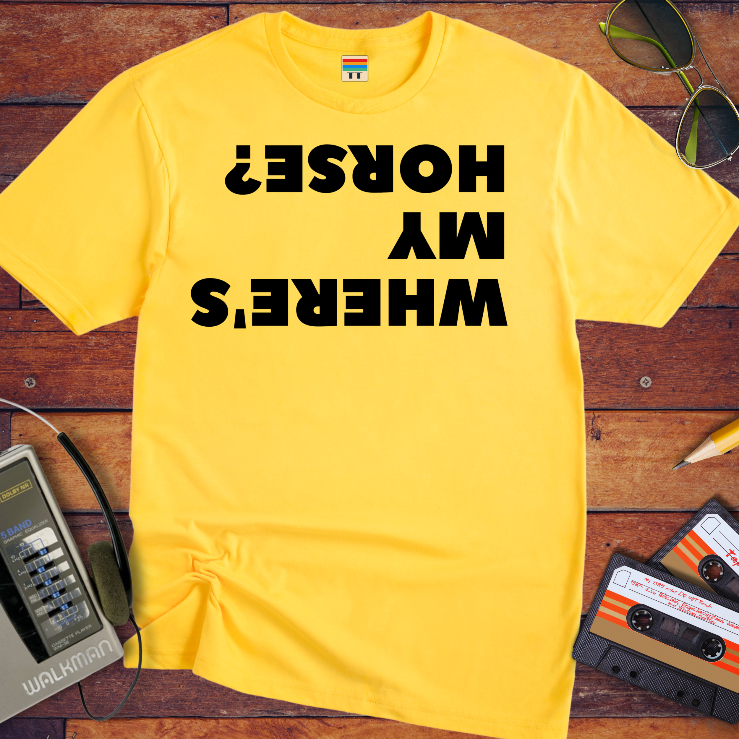 'Where's My Horse?' Funny T-Shirt