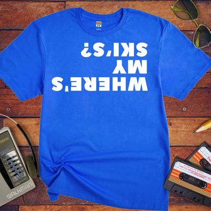 'Where's My Ski's' Funny T-Shirt