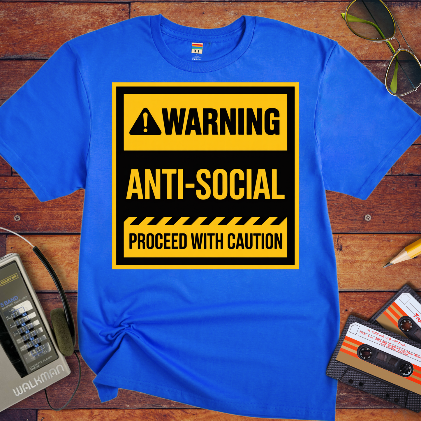 'Warning Anti-Social' Funny T-Shirt