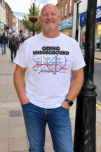 Going Underground T-shirt on model on UK high street
