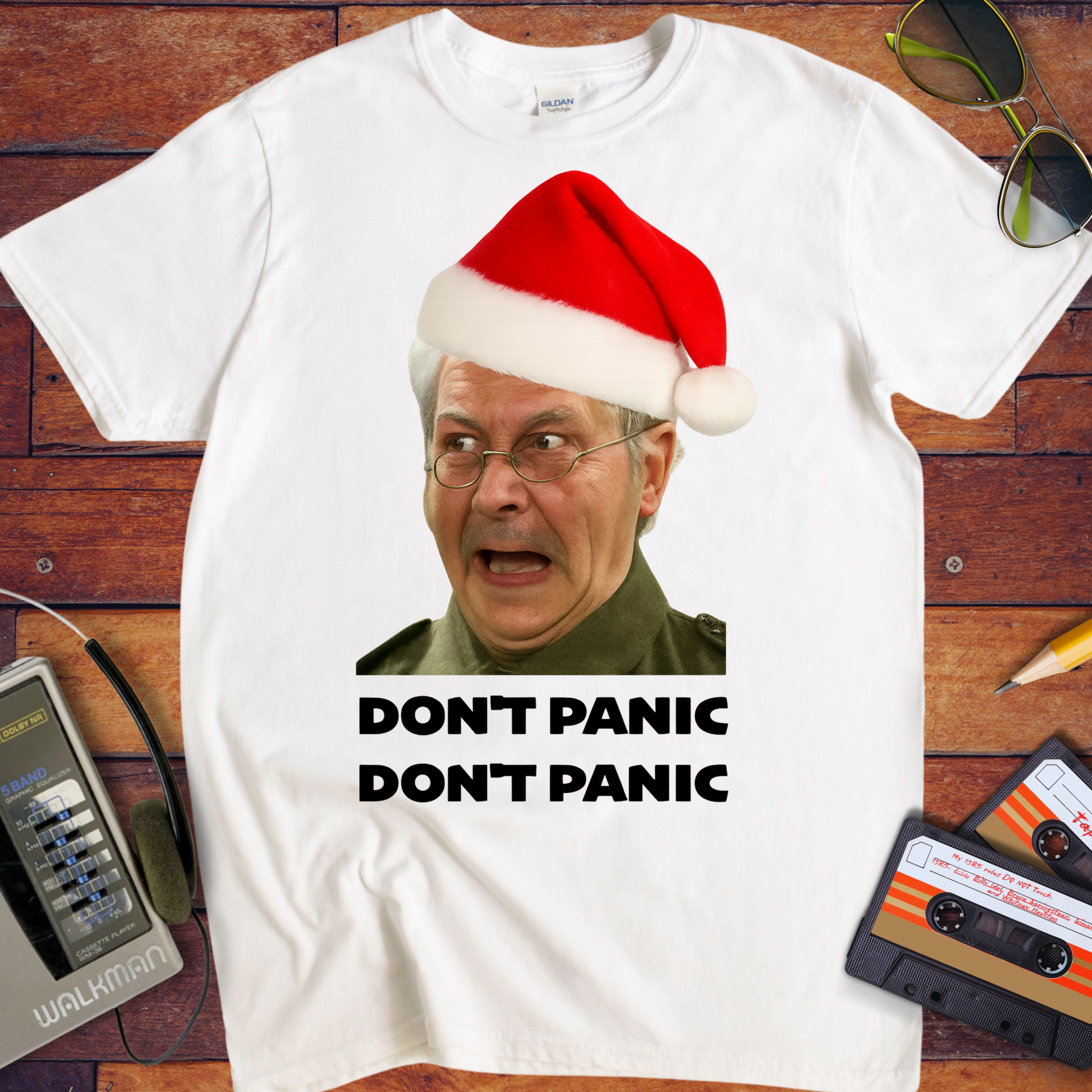 'Don't Panic Xmas' Funny T-Shirt