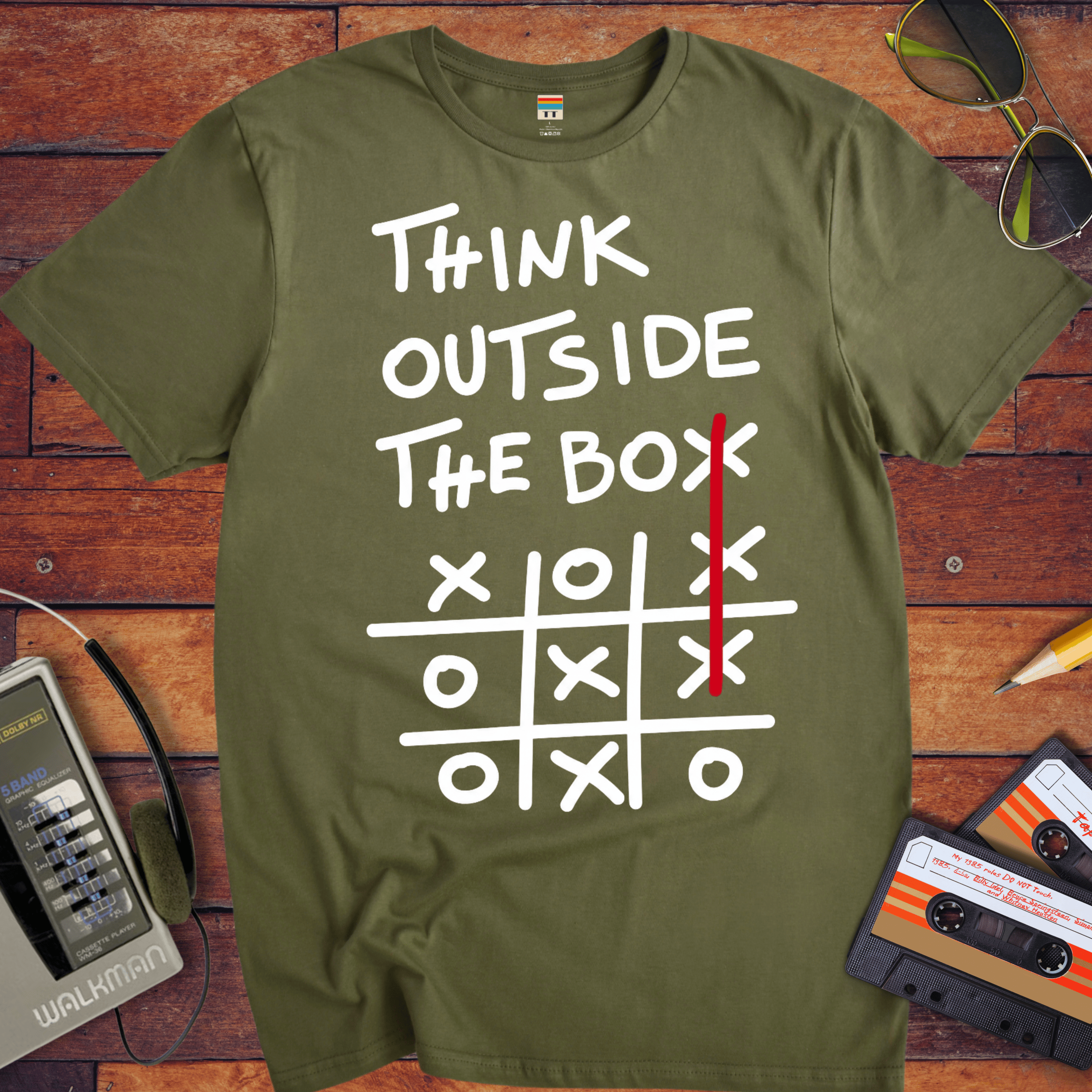 'Think outside the box V2' Funny T-Shirt
