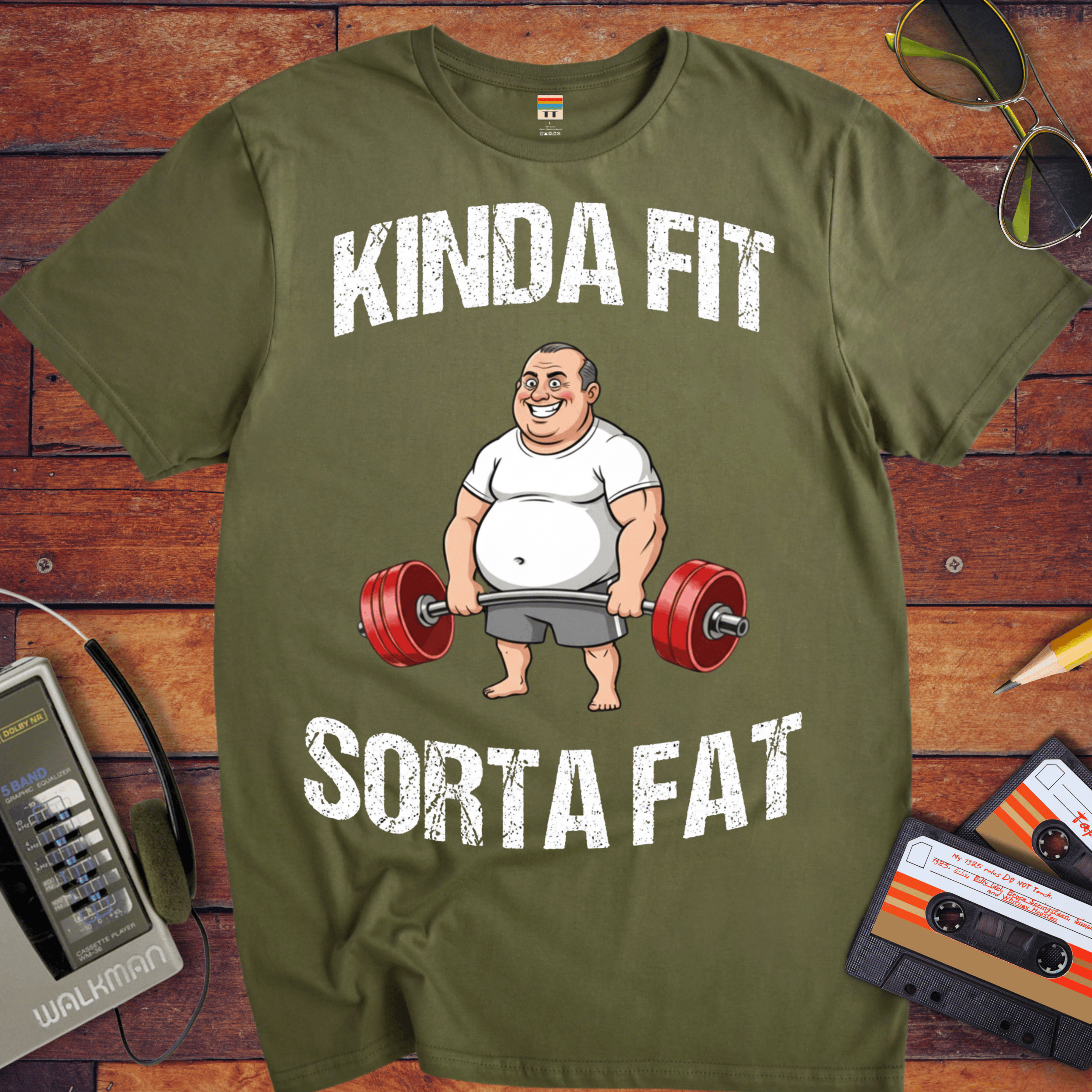 'KINDA FIT SORTA FAT'  Funny T-Shirt