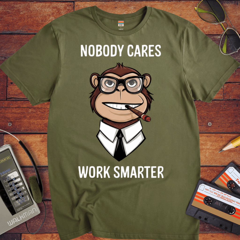 'Nobody Cares Work Smarter'  Funny T-Shirt
