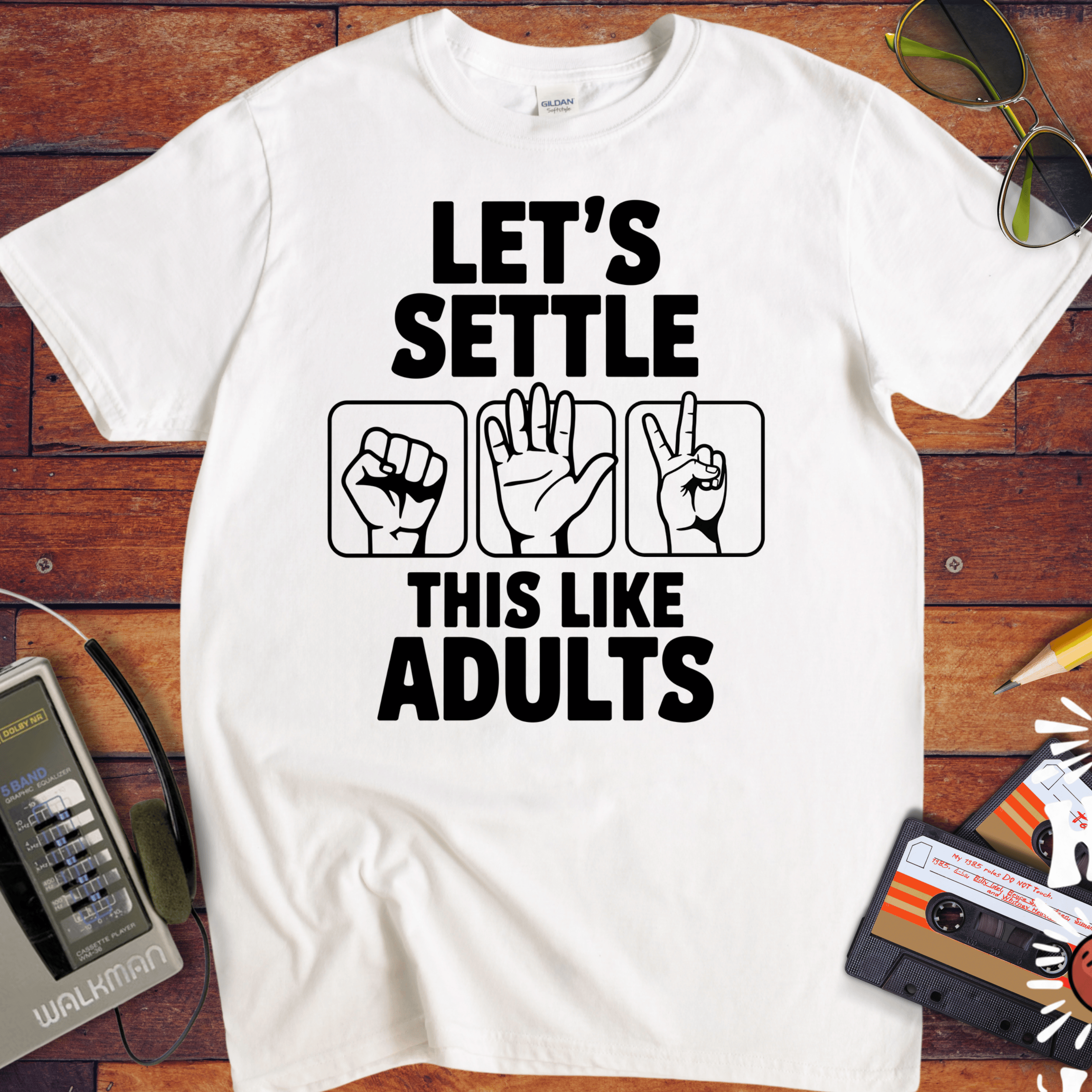 'LET'S SETTLE THIS LIKE ADULTS' Funny T-Shirt