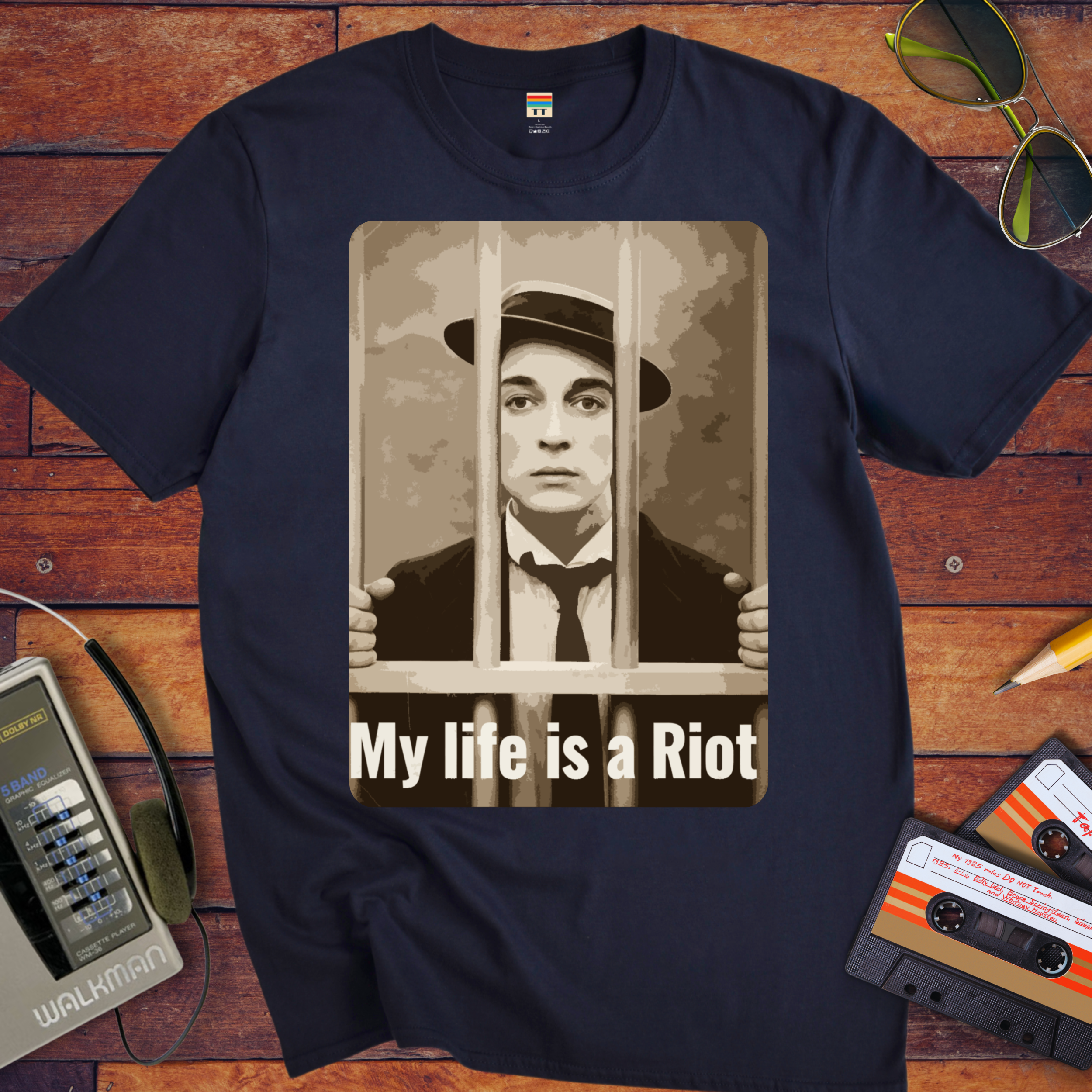 Life's a Riot T-Shirt | Buster Keaton Inspired Tee