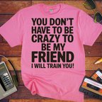 'Don't have to be crazy to be my friend' T-Shirt