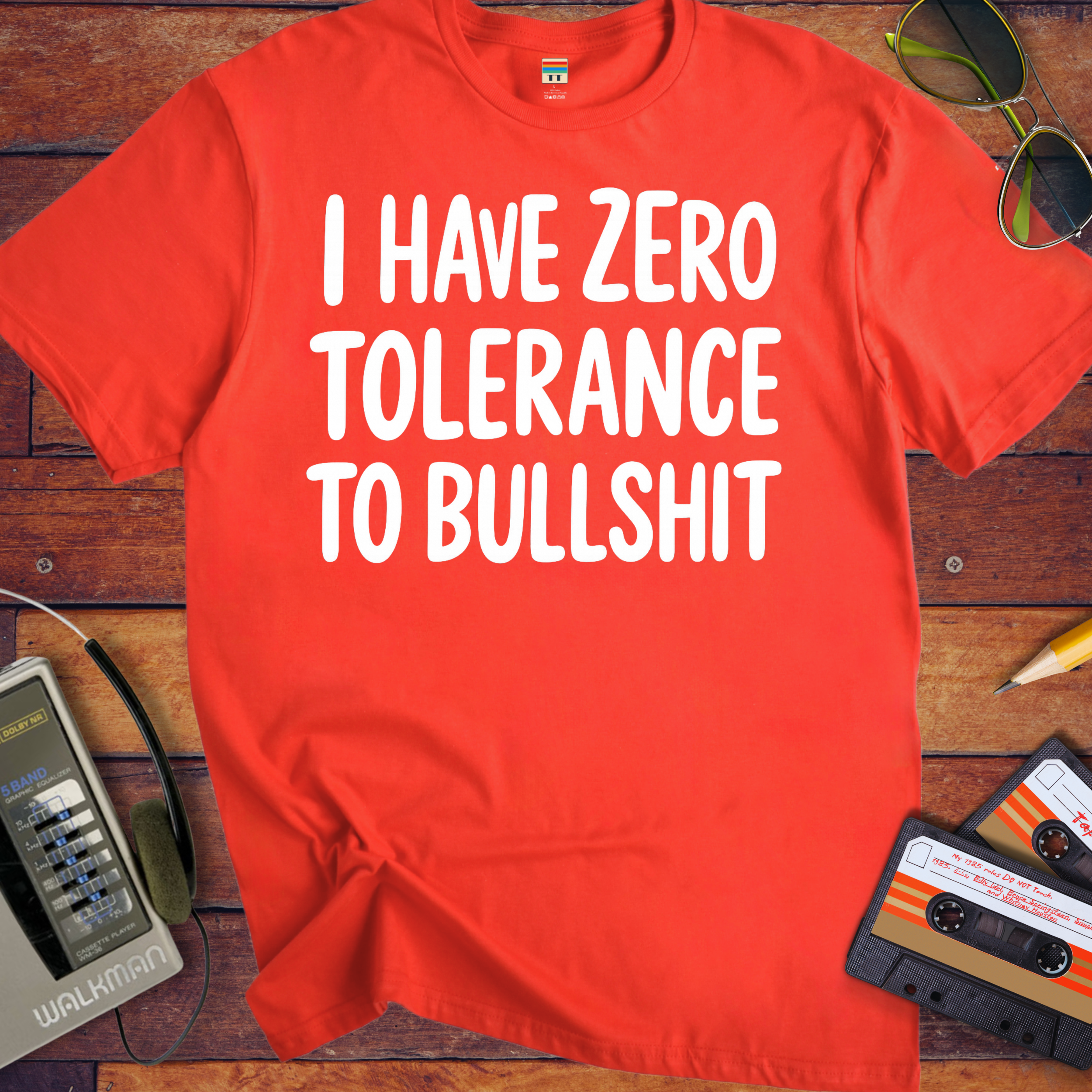 'I HAVE ZERO TOLERANCE TO BULLSHIT' Funny T-Shirt
