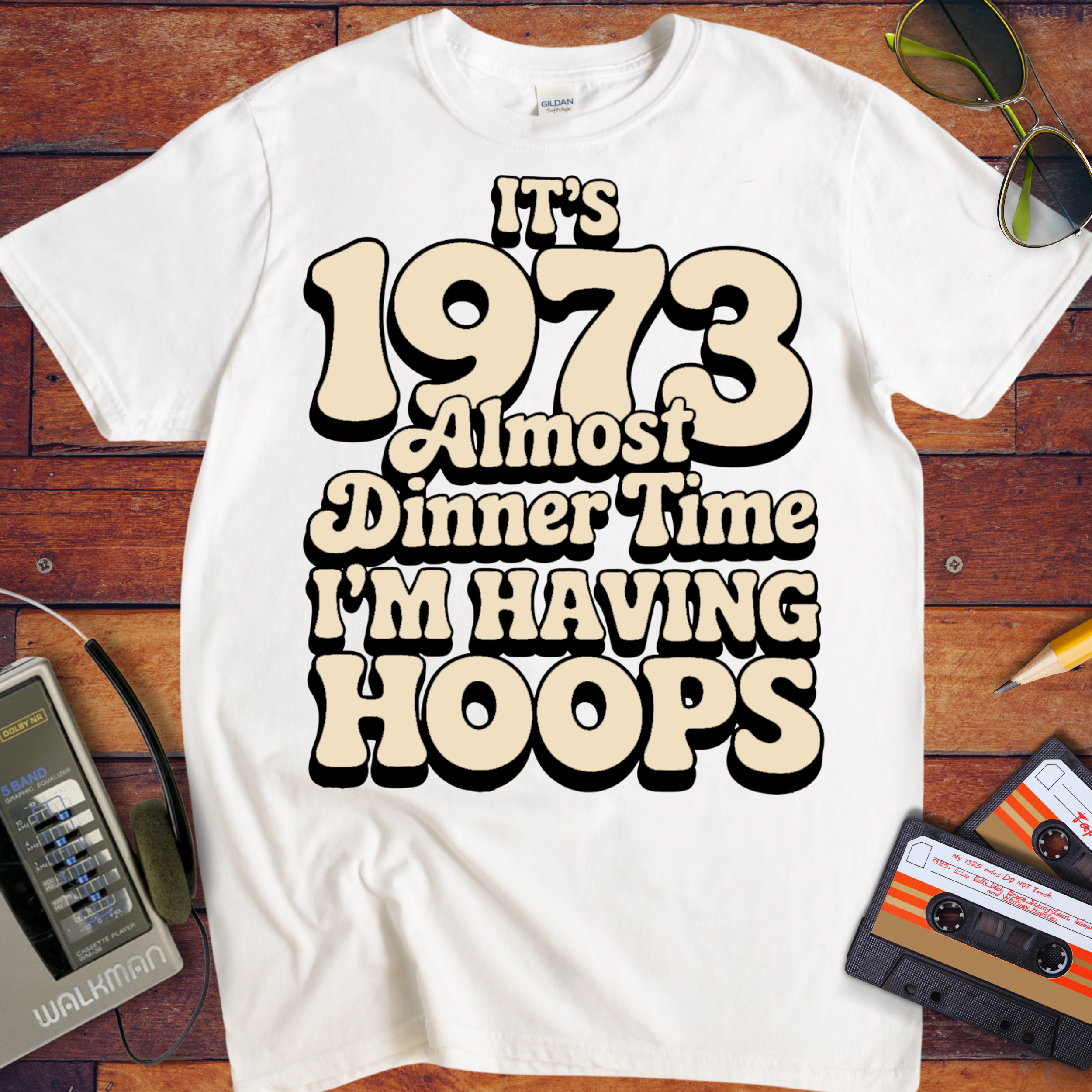 'I'M HAVING HOOPS' Funny T-Shirt
