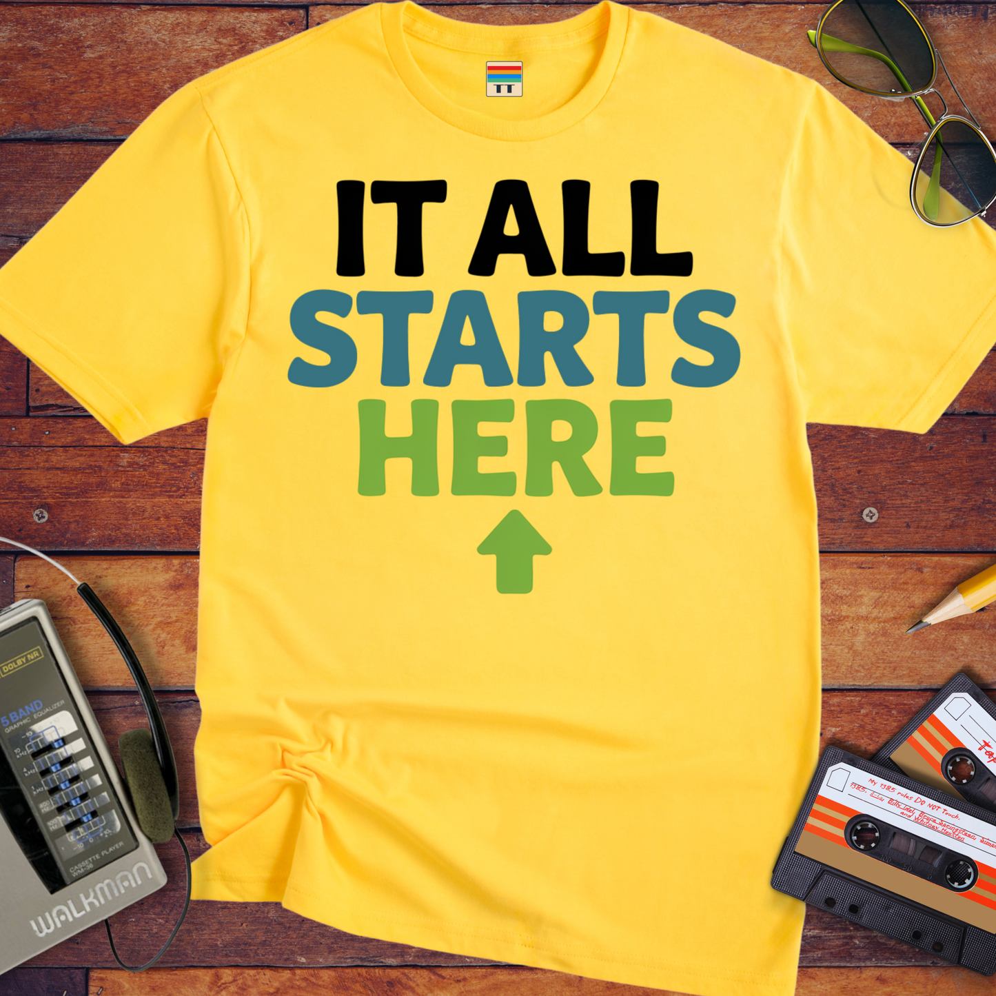 'It all starts here' T-Shirt
