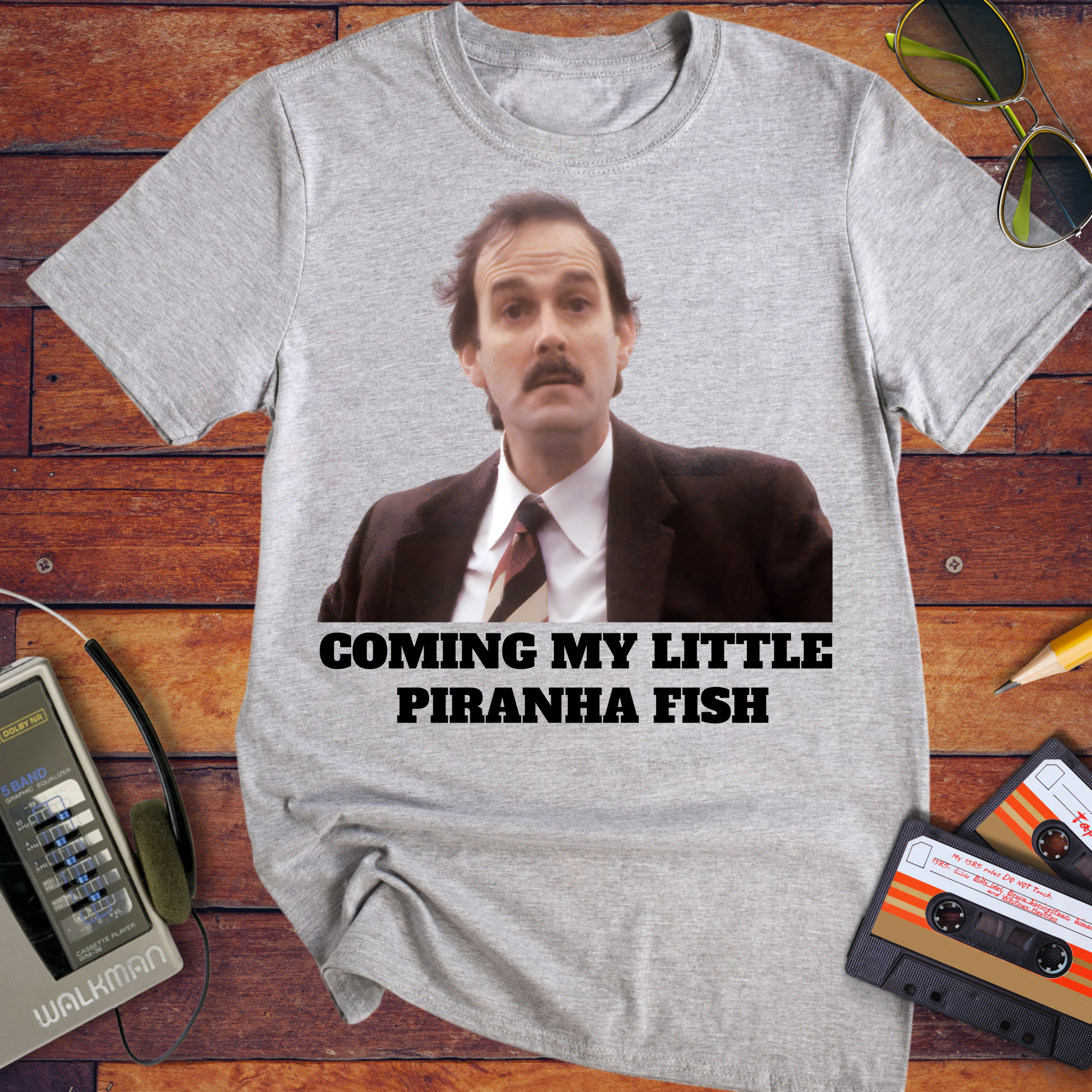 'COMING MY LITTLE PIRANHA FISH'  Funny T-Shirt