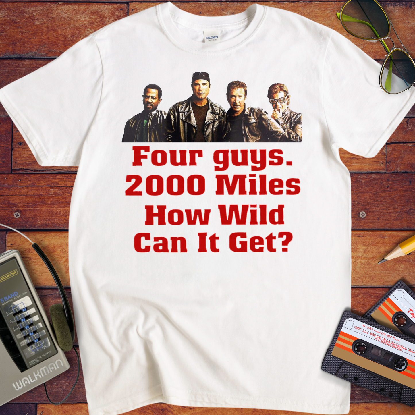 'Four guys. 2000 Miles. How Wild Can It Get?' T-Shirt