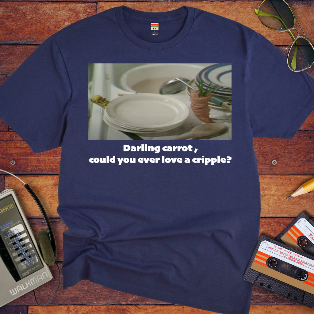 'Darling carrot, could you ever love a cripple?' Funny T-Shirt