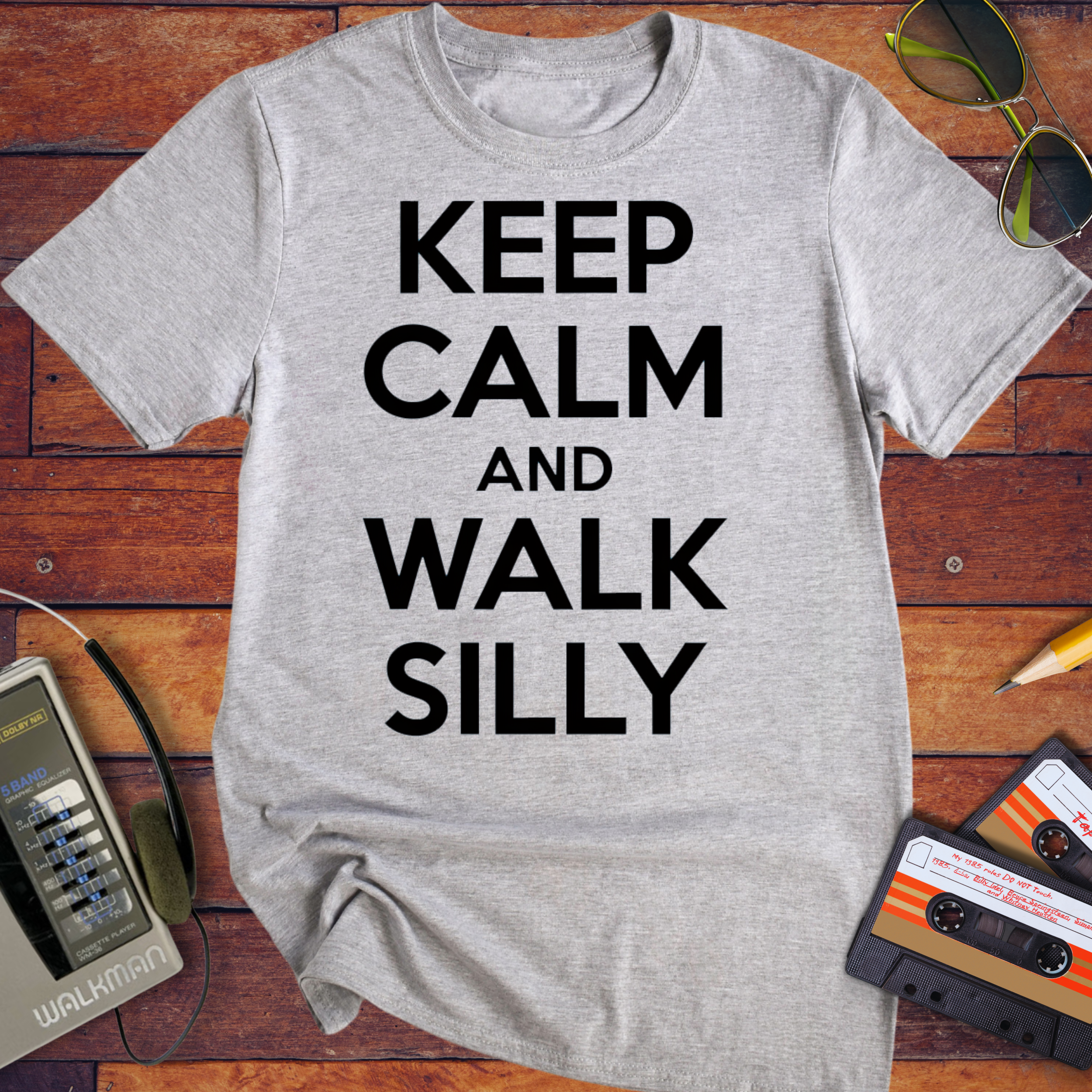 'Keep calm and walk silly' Funny T-Shirt