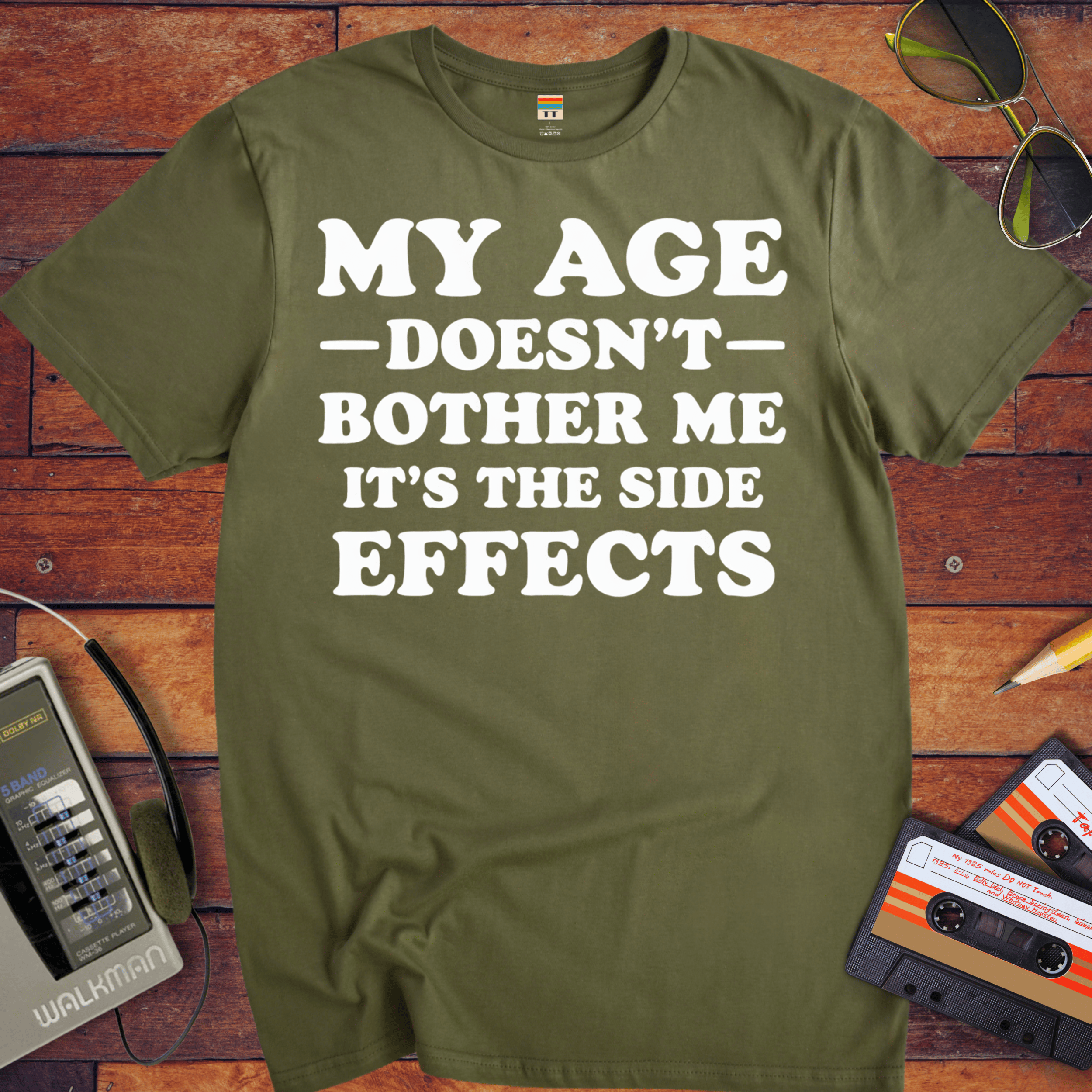 'My Age Doesn't Bother Me'  Funny T-Shirt