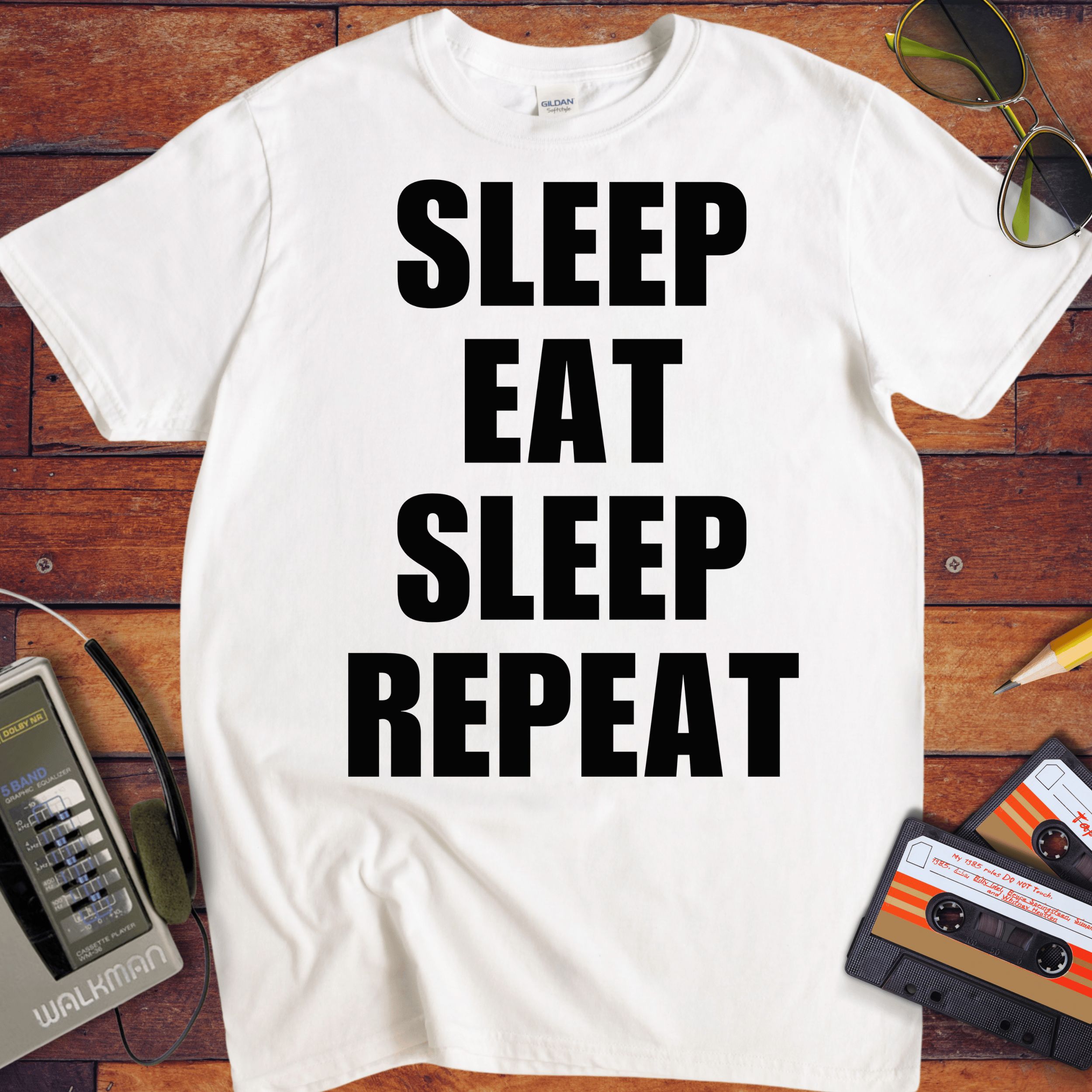 'Eat Sleep Eat Sleep Repeat' T-Shirt