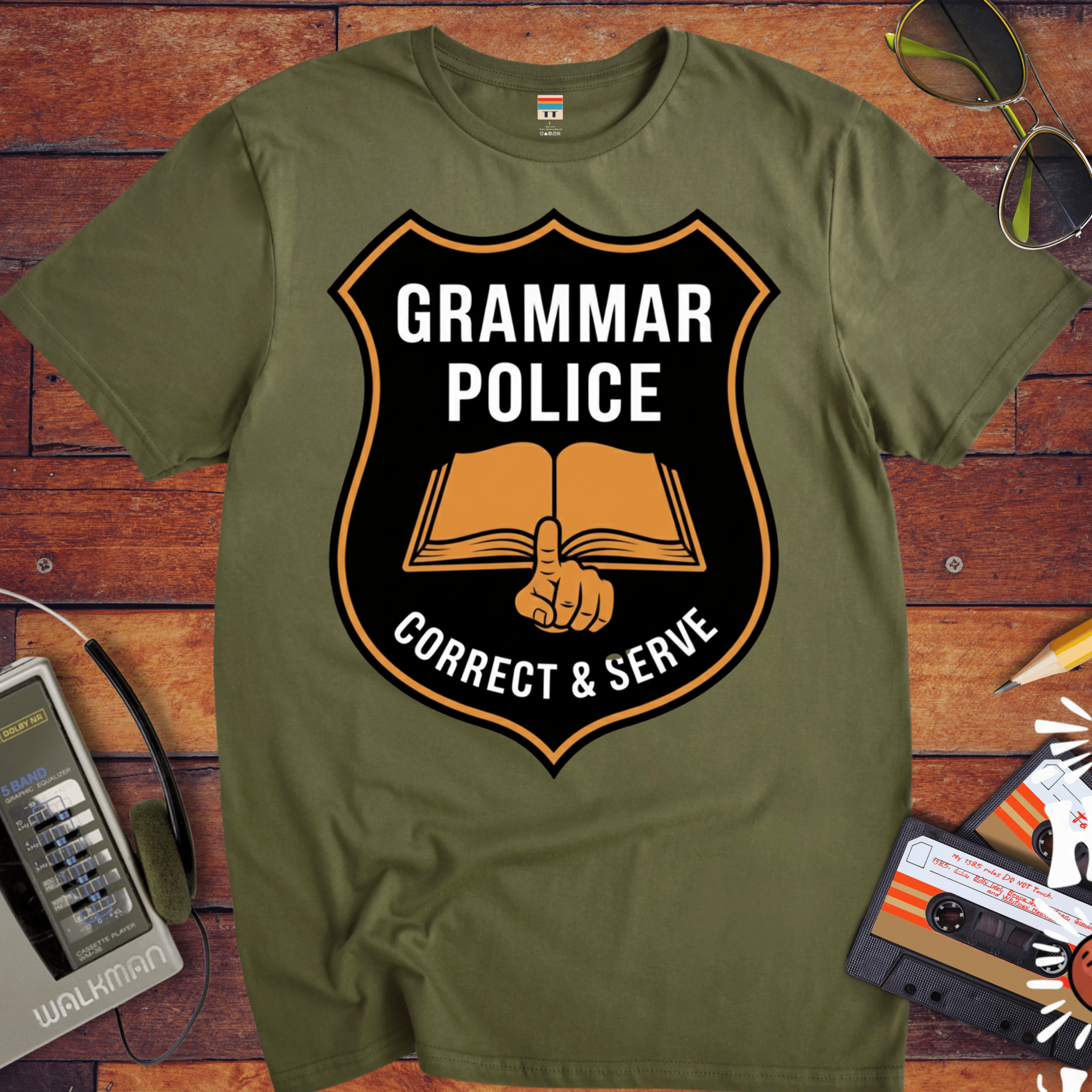 'GRAMMAR POLICE' Funny T-Shirt