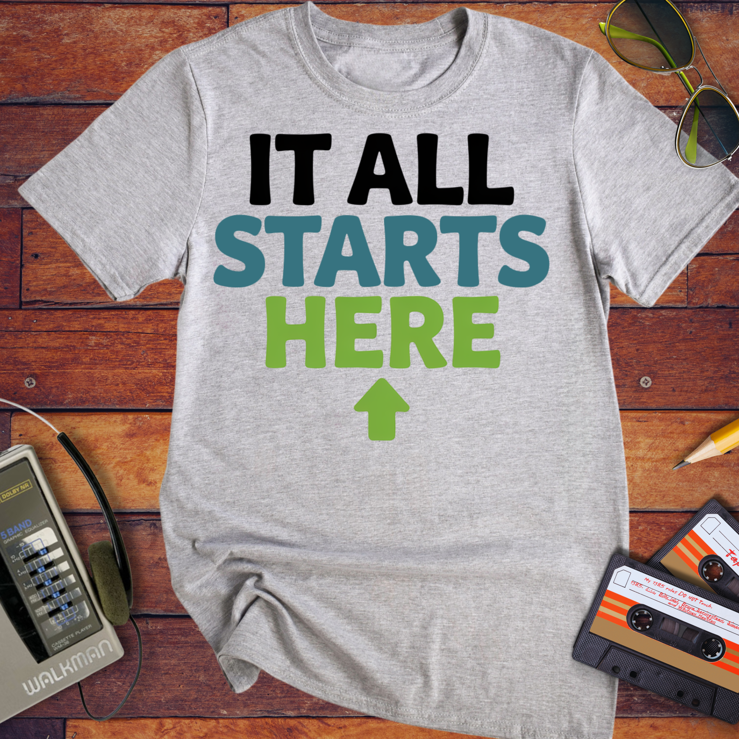 'It all starts here' T-Shirt