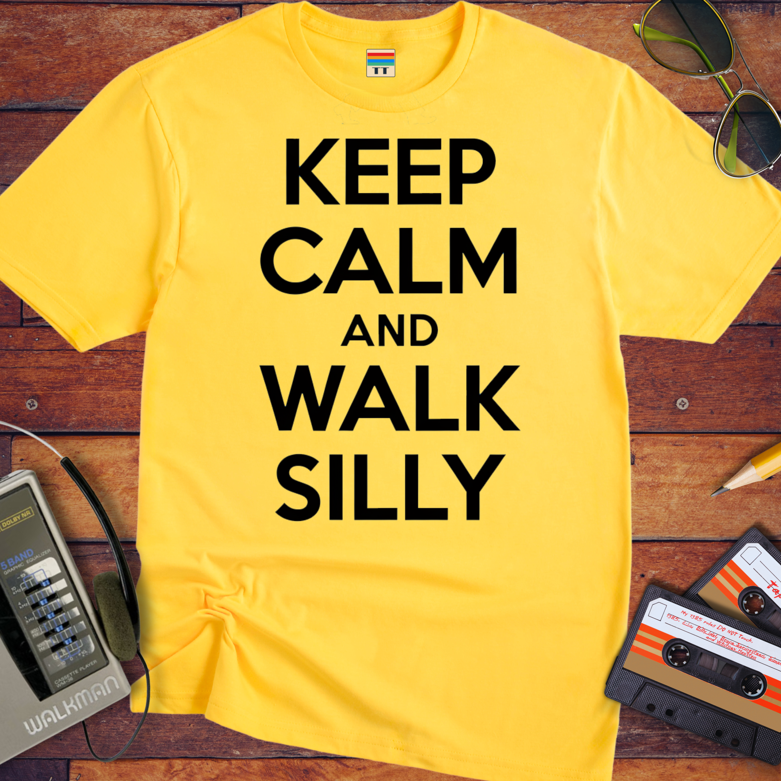 'Keep calm and walk silly' Funny T-Shirt