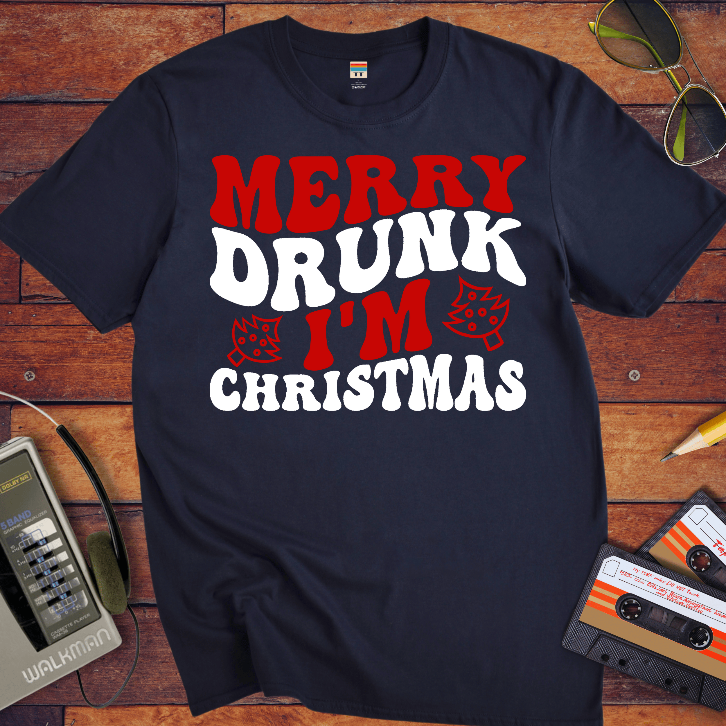 'Merry Drunk Christmas' Funny T-Shirt