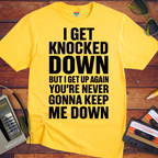 'I GET KNOCKED DOWN BUT I GET UP AGAIN YOU'RE NEVER GONNA KEEP ME DOWN' T-Shirt
