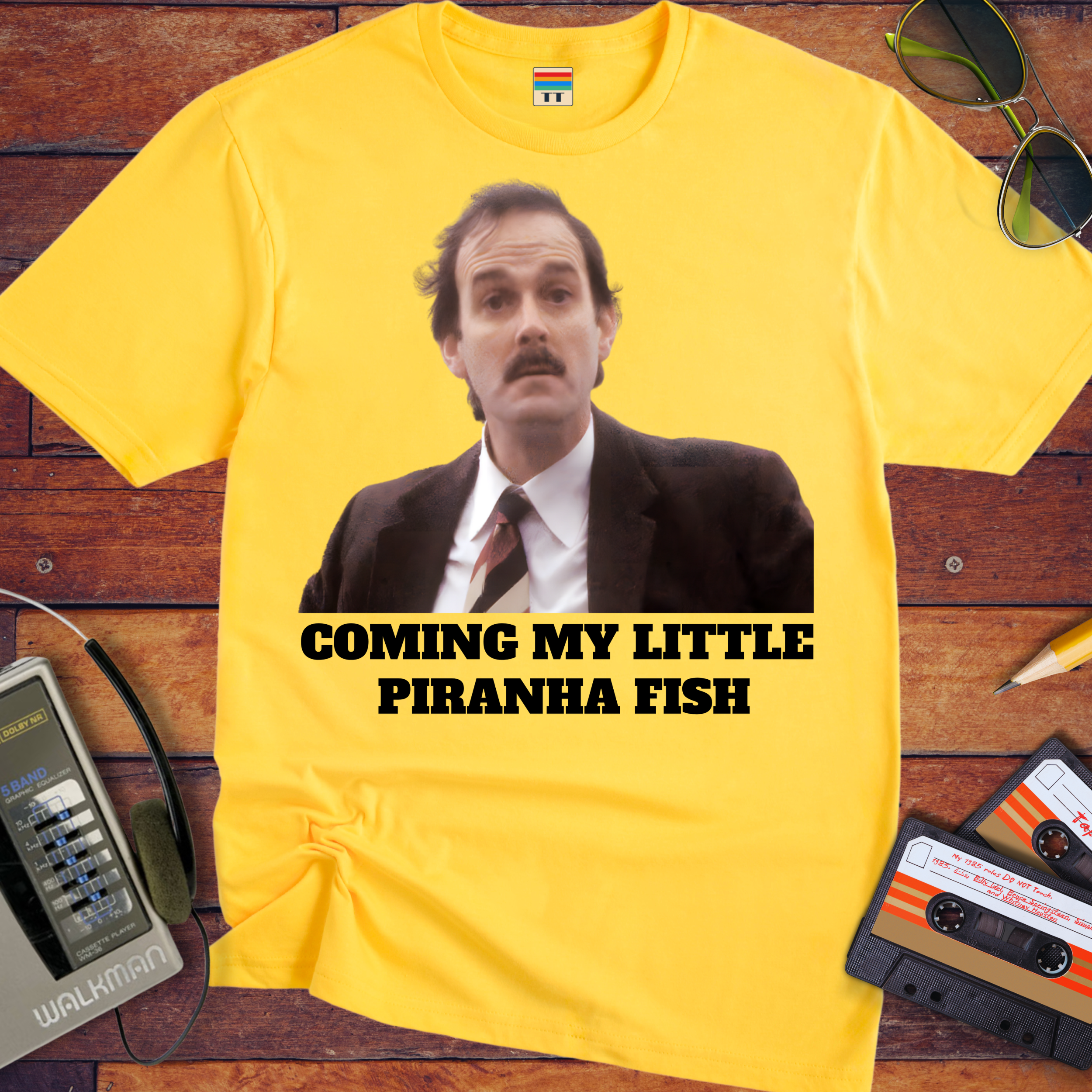 'COMING MY LITTLE PIRANHA FISH'  Funny T-Shirt