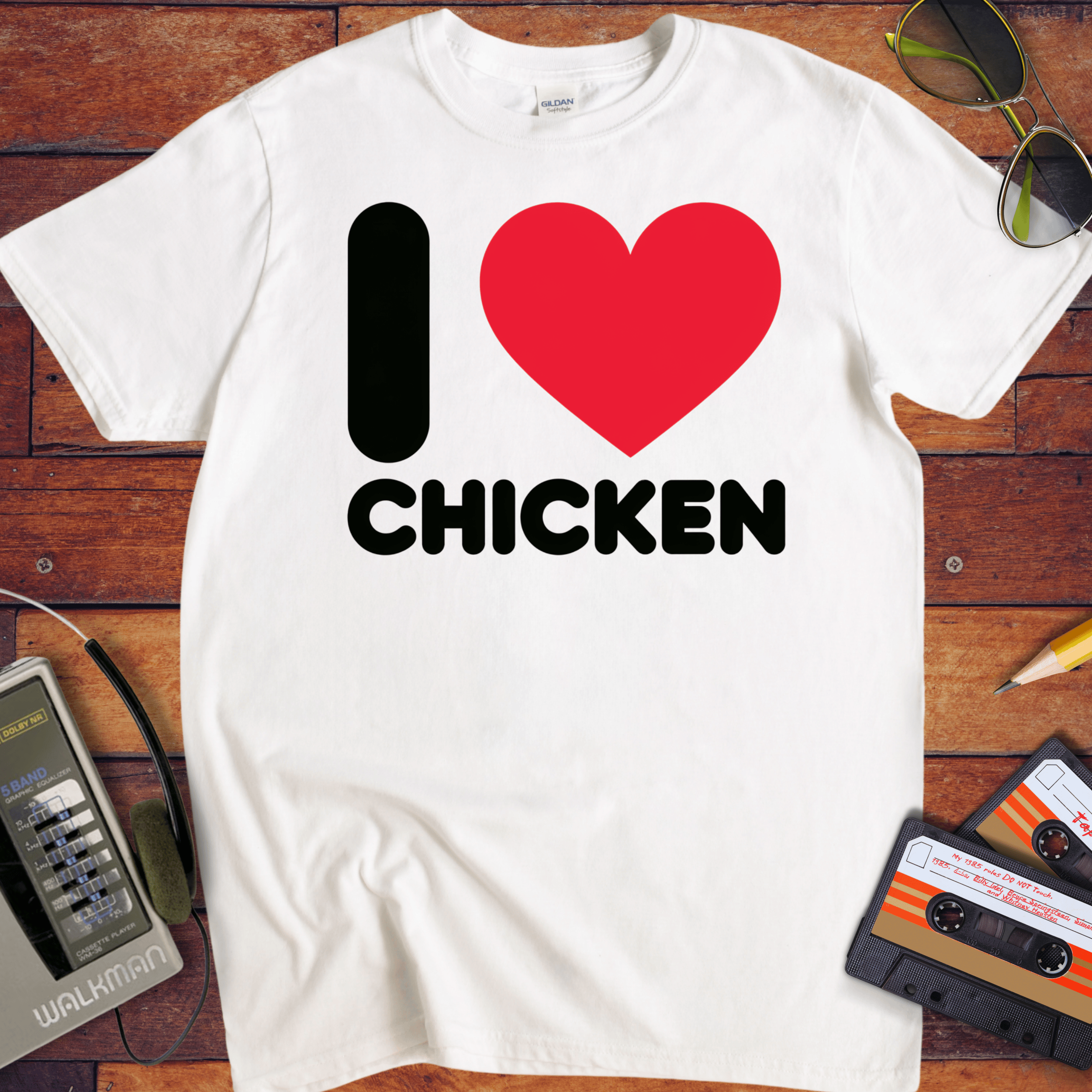 'I Love Chicken' Funny T-Shirt