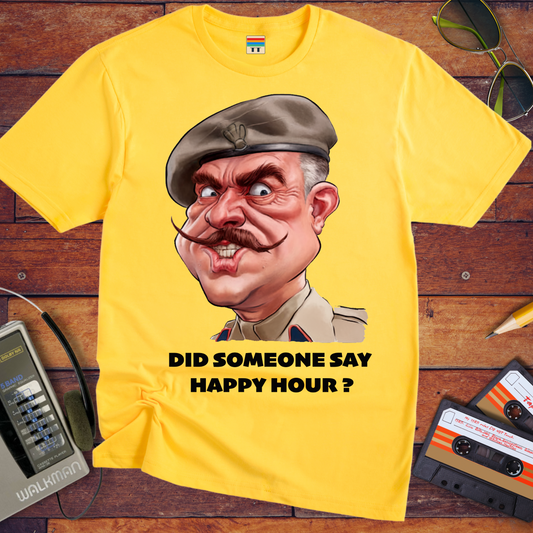 'Did somebody say, happy hour?' T-Shirt