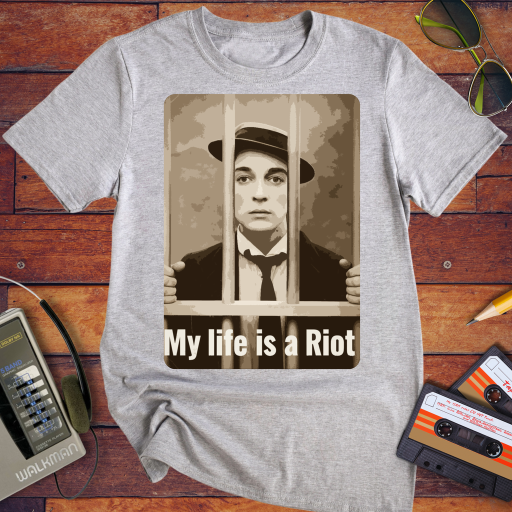 Life's a Riot T-Shirt | Buster Keaton Inspired Tee