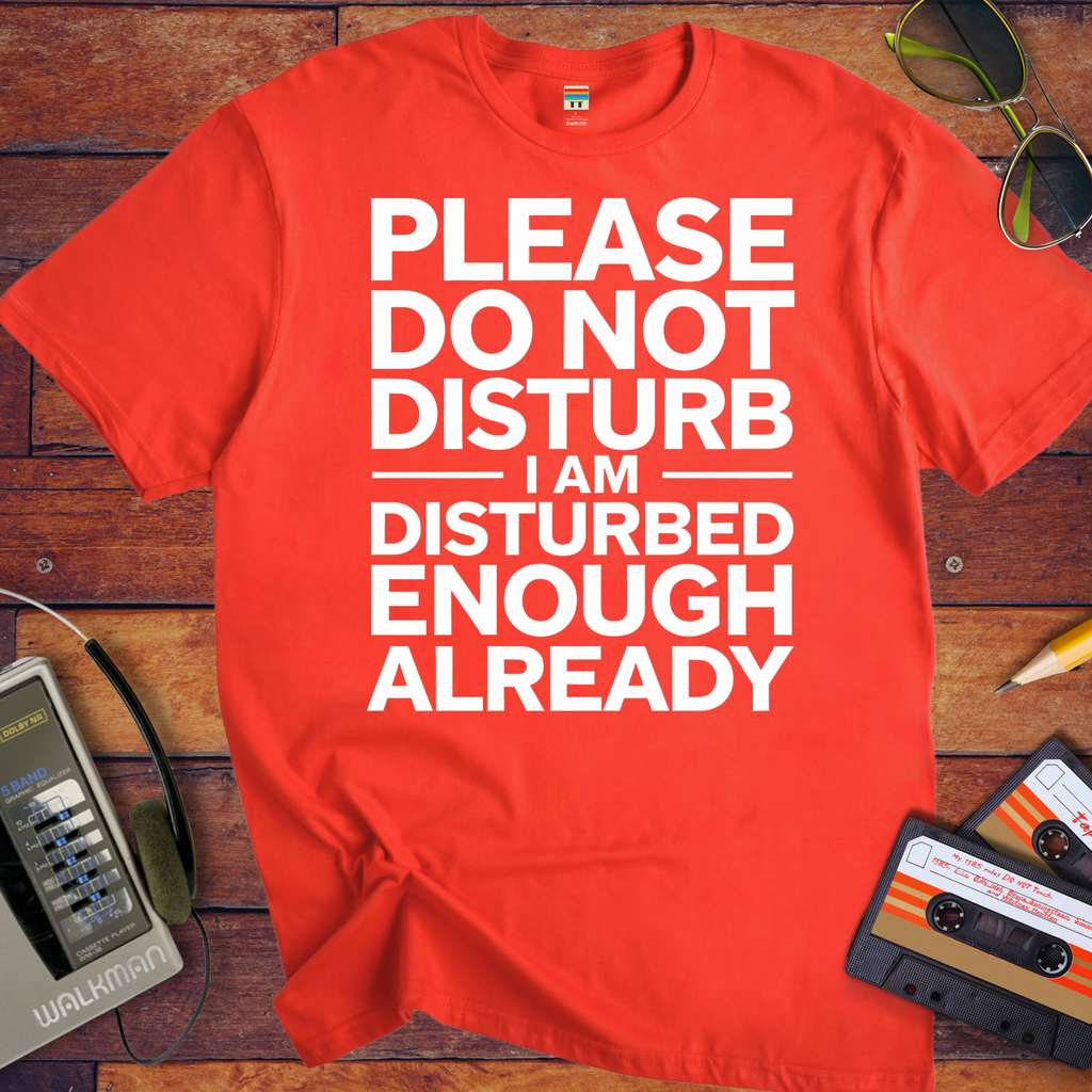 'PLEASE DO NOT DISTURB I AM DISTURBED ENOUGH ALREADY' T-Shirt
