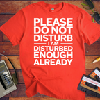 'PLEASE DO NOT DISTURB I AM DISTURBED ENOUGH ALREADY' T-Shirt