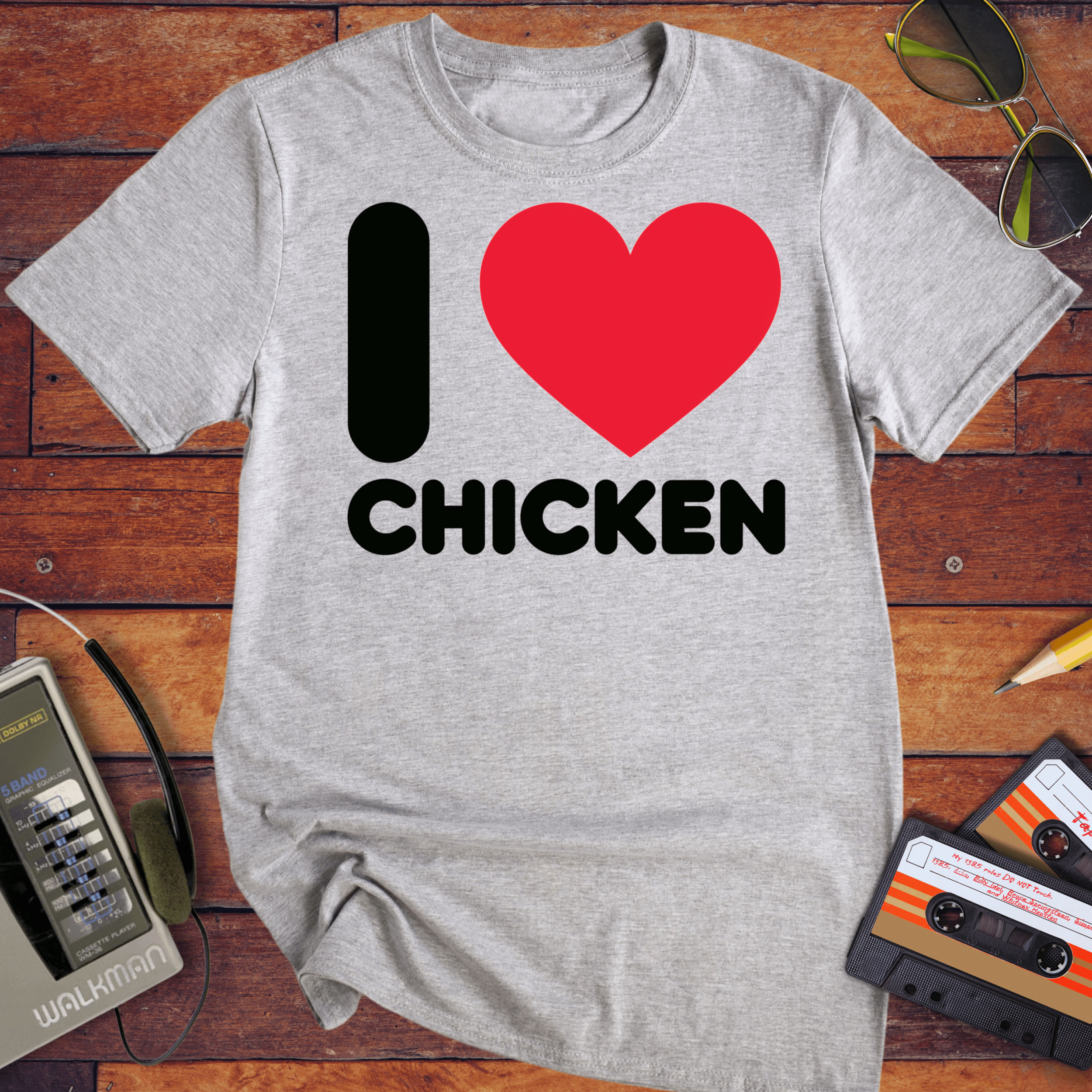 'I Love Chicken' Funny T-Shirt