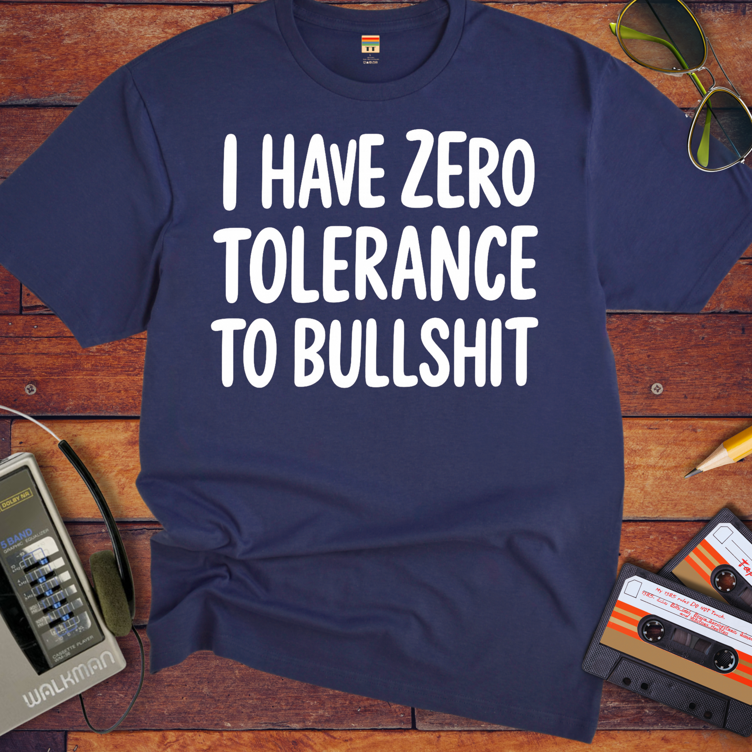 'I HAVE ZERO TOLERANCE TO BULLSHIT' Funny T-Shirt