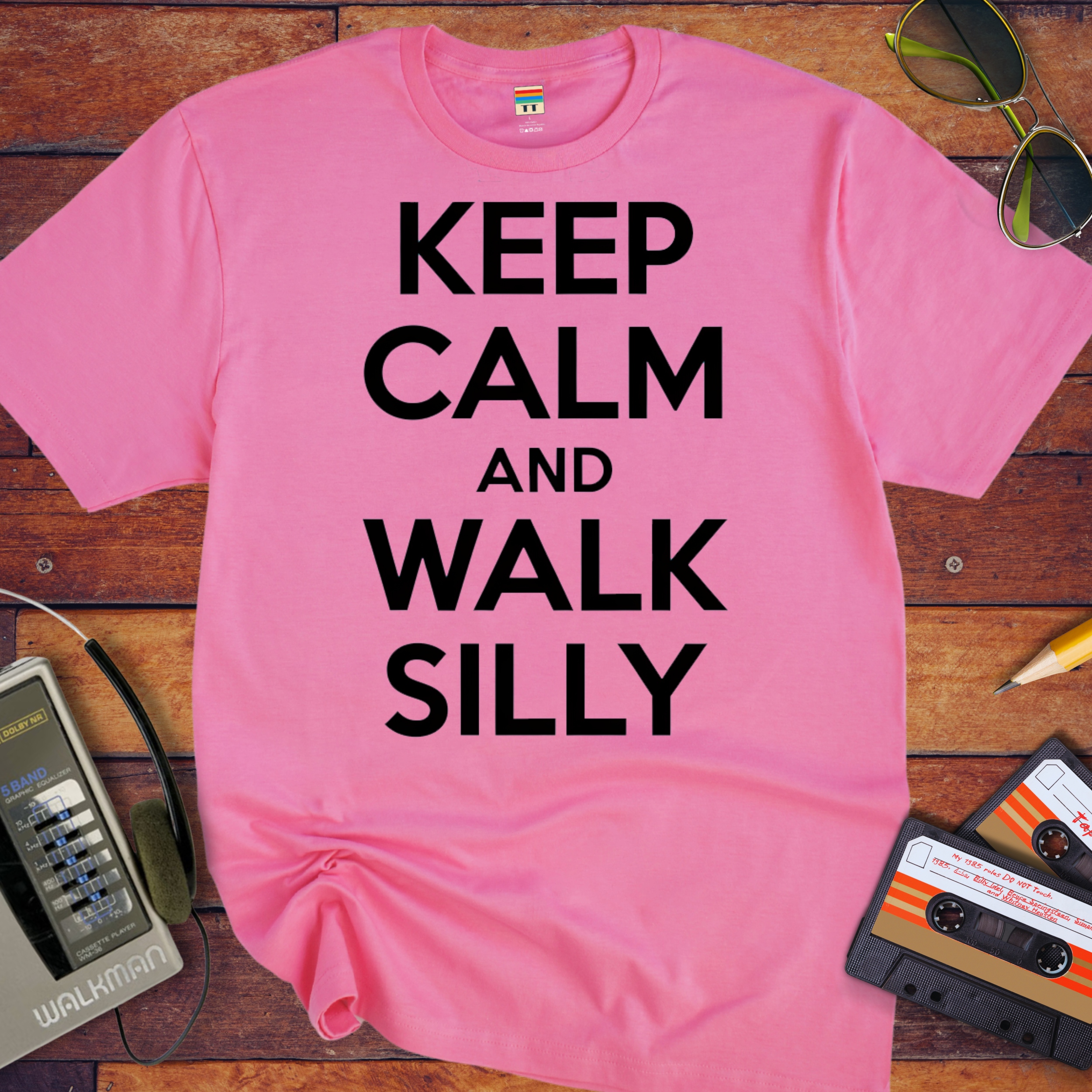 'Keep calm and walk silly' Funny T-Shirt